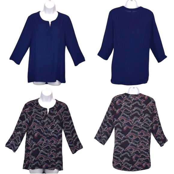 Express Career Wear Tunic Blouses Bundle of Two Sz Small - Picture 2 of 9